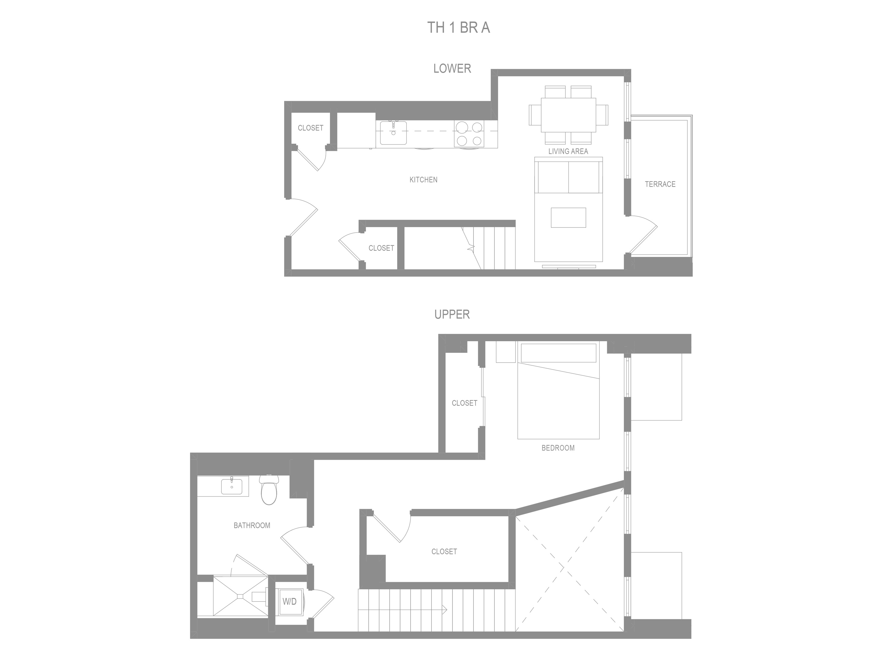 Alta TH 1 BR A Floor Plan